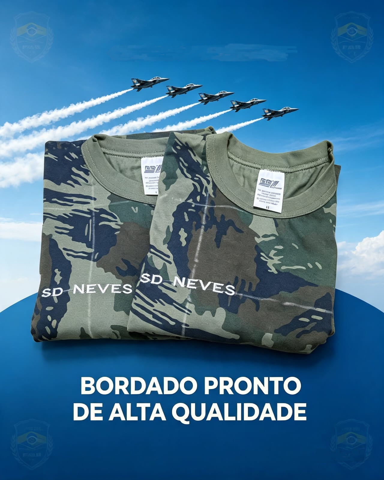 Camisa Algodão Bordada Pronta.