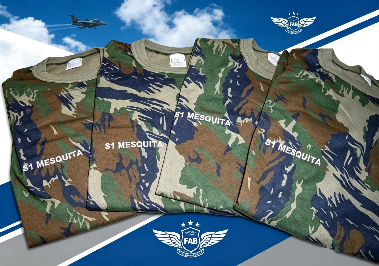 Camisa Camuflada da Aeronáutica com Nome de Guerra Bordado ( prazo 3 dias uteis )