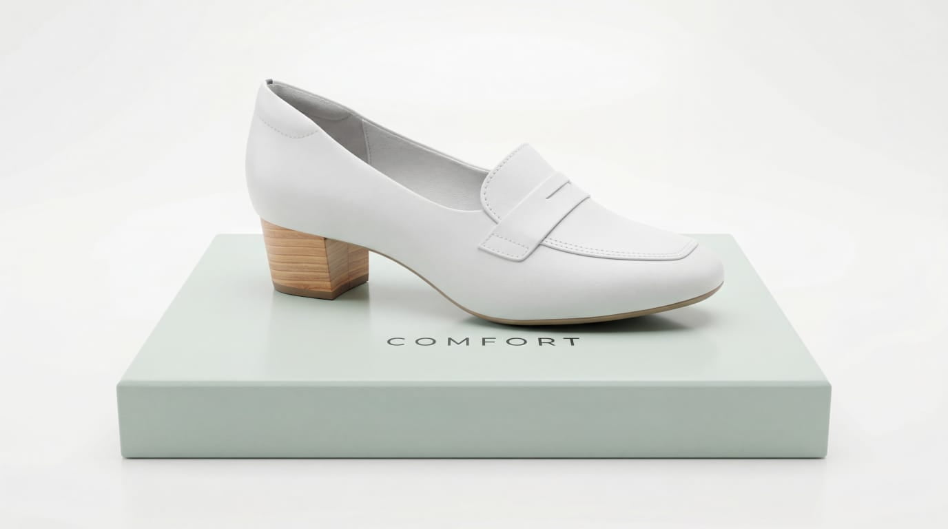 Sapato Branco Feminino da Aeronáutica Com 2,5 cm de Salto