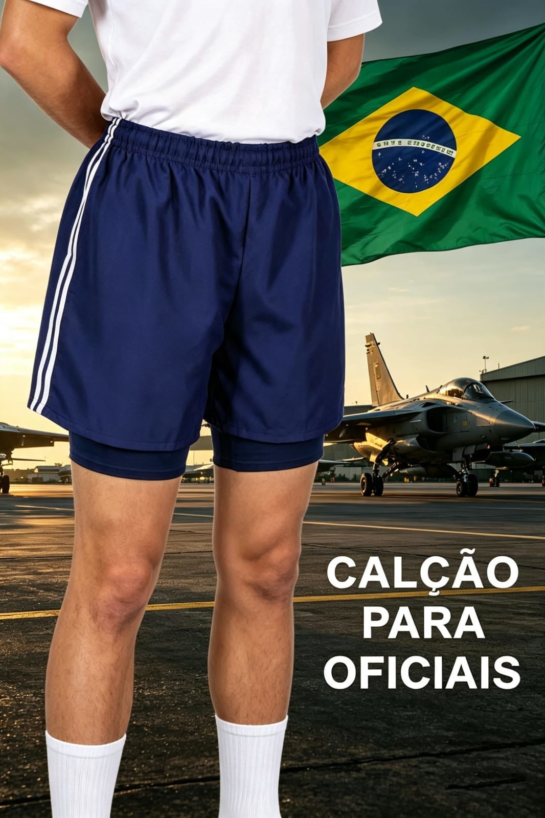 Calção de Educação Física para Oficiais da Aeronáutica