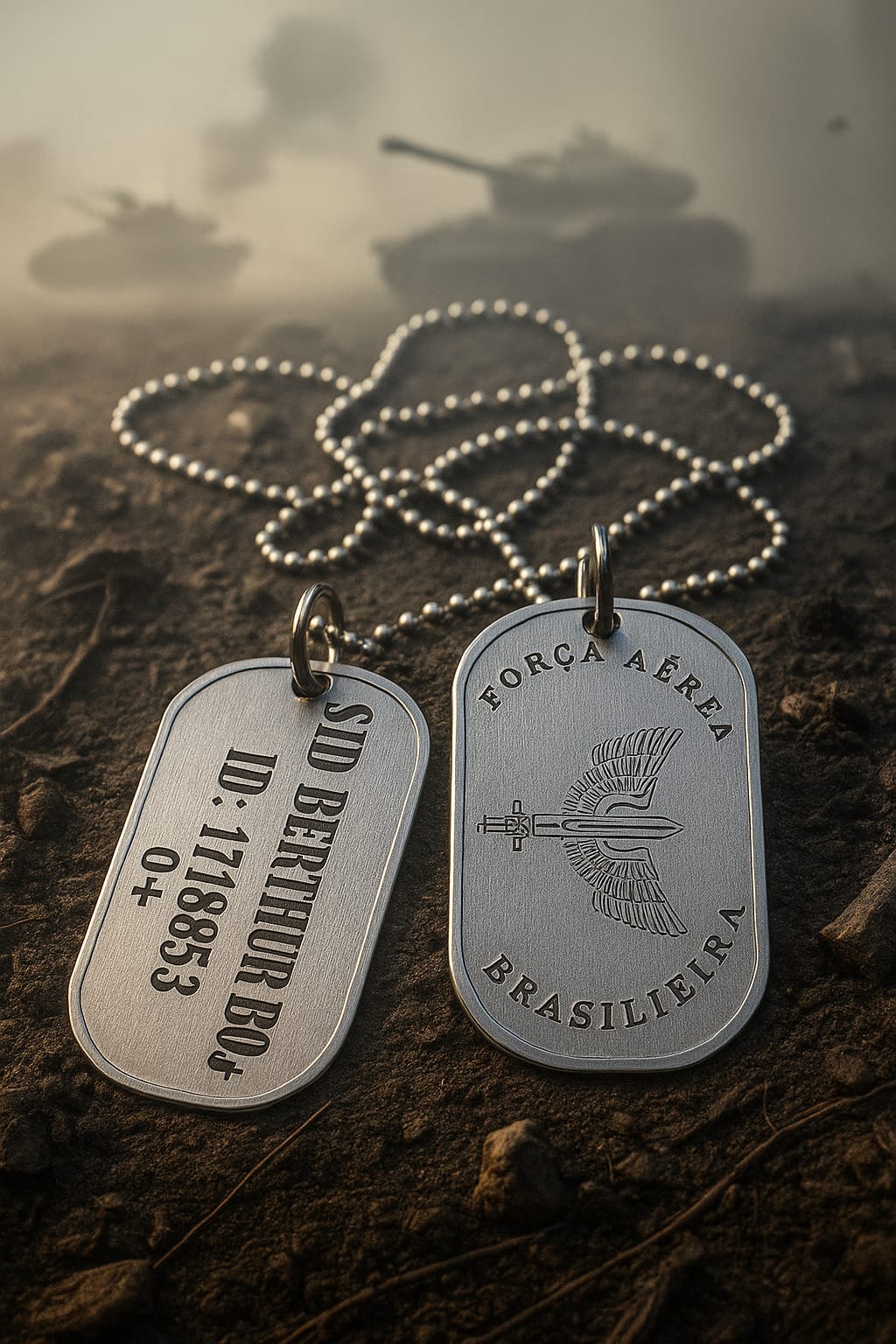 Dog Tag  - Plaqueta Metálica de Identificação 