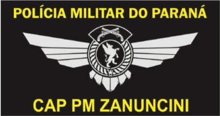 Tarjeta Couro Resinada Polícia Militar do Paraná.