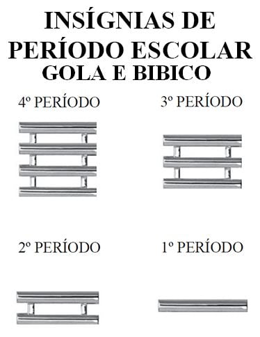 Insígnias metálicas de período escolar