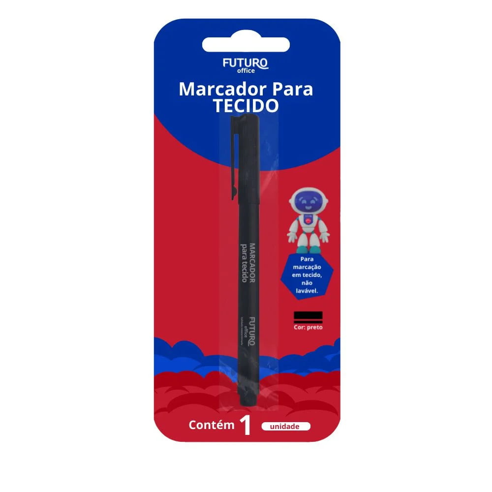 CANETA DE TECIDO PRETA