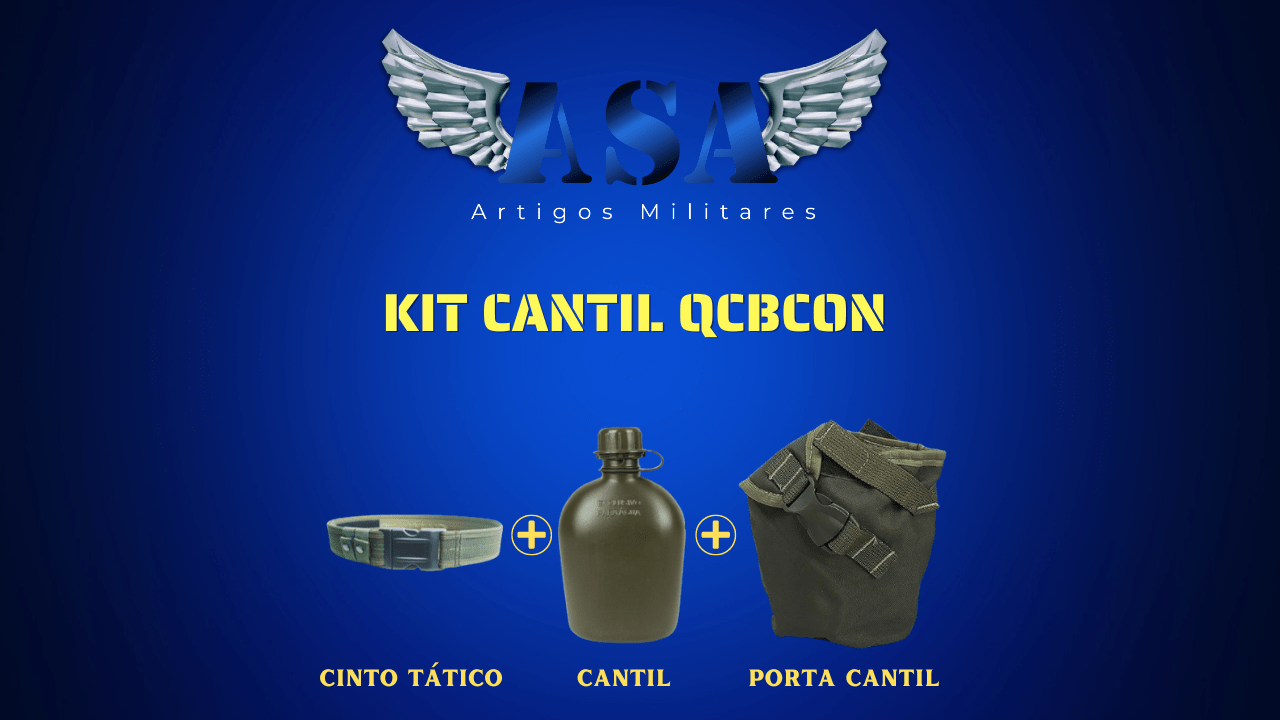 Kit Cantil + Porta Cantil + Cinto Tático