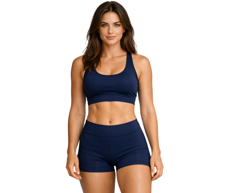 Top de Lycra Azul Marinho