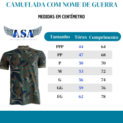 Camisa Camuflada da Aeronáutica com Nome de Guerra Bordado  ( prazo 3 dias uteis )