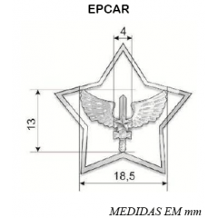 Distintivos metálicos para uso na gola - EPCAR