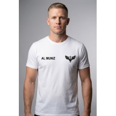 CAMISA BRANCA LISA COM NOME DE GUERRA E SABRE ALADO SILKADO produçao de 7 dias uteis CAMISA BRANCA LISA COM NOME DE GUERRA E SABRE ALADO SILKADO produçao de 7 dias uteis