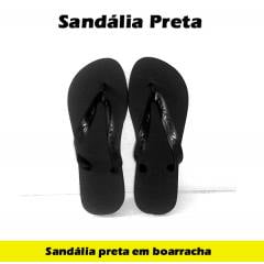 Sandália Preta de Borracha
