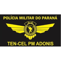 Tarjeta Couro Resinada Polícia Militar do Paraná.