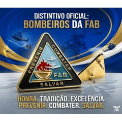 Brevê de Contra incêndio e Salvamento Bombeiro da FAB Metálico Brevê de Contra incêndio e Salvamento Bombeiro da FAB Metálico