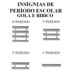 Insígnias metálicas de período escolar para uso na gola e bibico