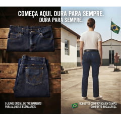 Calça Jeans Azul Marinho  Cintura Alta Unissex