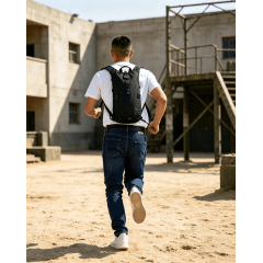 Mochila de Hidratação Preta para os Curso de Formação Militar
