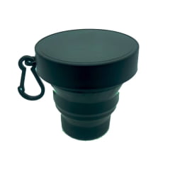 Copo Ecológico Retrátil Silicone Dobrável C/ Tampa