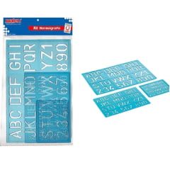 Kit Normógrafo com 3 Réguas Kit Normógrafo com 3 Réguas