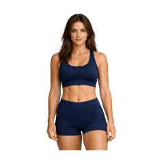 Top de Lycra Azul Marinho