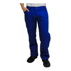 Calça azul uniforme para uso profissional