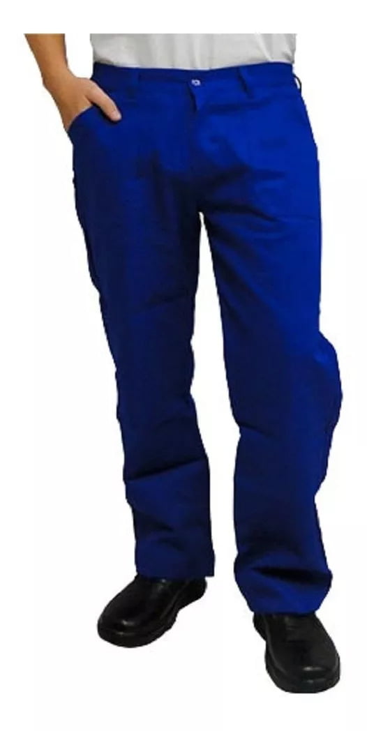 Calça azul uniforme para uso profissional